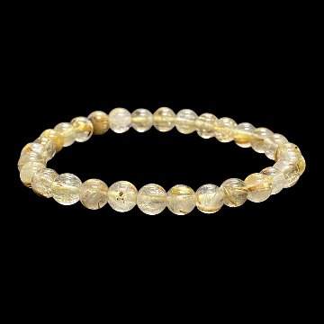 天然石 ゴールドルチルクォーツ ブレスレット  (16.5cm) 26108の画像