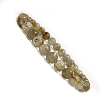 天然石 ゴールドルチルクォーツ ブレスレット  (16.5cm) 26108の画像