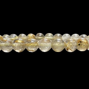 天然石 ゴールドルチルクォーツ ブレスレット  (16.5cm) 26108の画像