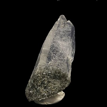 天然石  ガネーシュヒマール産  ヒマラヤ水晶 クラスター  クローライトINクォーツ（26121）の画像
