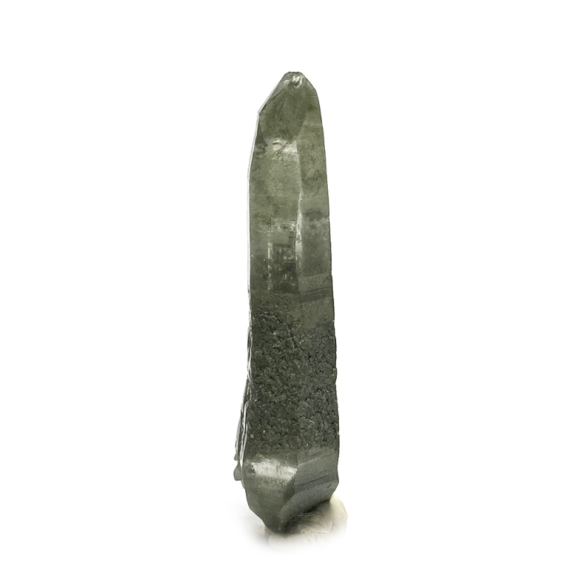 天然石  ガネーシュヒマール産  ヒマラヤ水晶 両剣ポイント  クローライトINクォーツ（26128）の画像