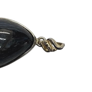 天然石  ブルーピーターサイト ペンダントトップ (04) シルバー磨き用布付の画像