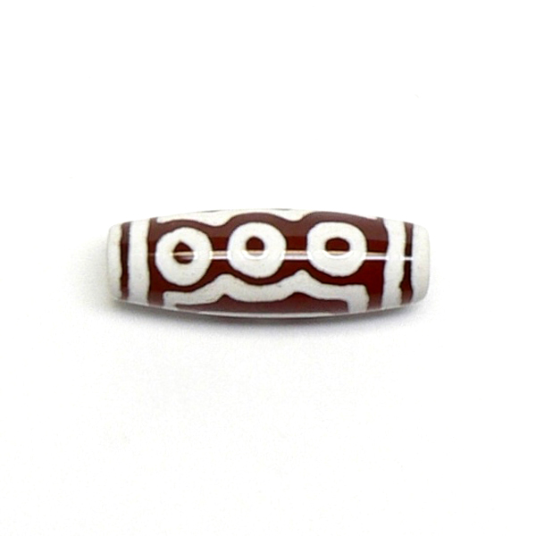 天然石 チベット天珠 三眼佛心天珠（1個) 【おまかせ品】の画像