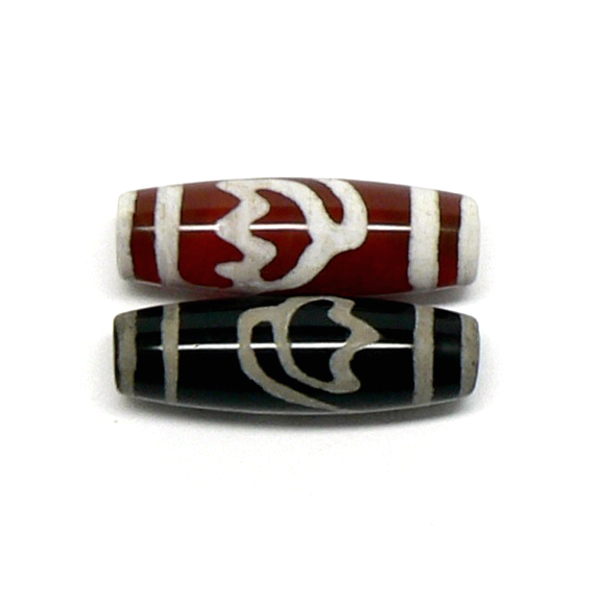 天然石 チベット天珠 蓮花天珠（1個）【おまかせ品】の画像