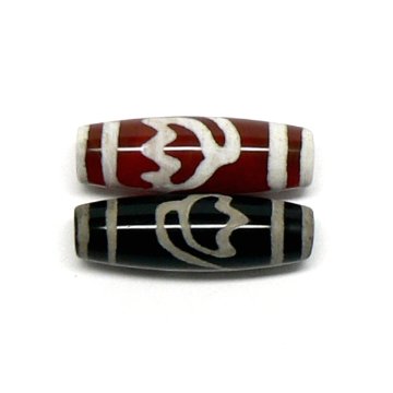 天然石 チベット天珠 蓮花天珠（1個）【おまかせ品】の画像