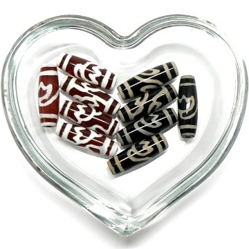 天然石 チベット天珠 蓮花天珠（1個）【おまかせ品】の画像