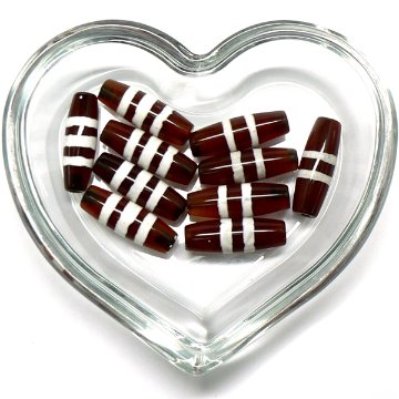 天然石 チベット天珠 線珠（1個）【おまかせ品】の画像