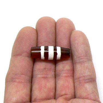 天然石 チベット天珠 線珠（1個）【おまかせ品】の画像