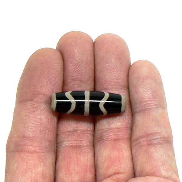 天然石 チベット天珠 水紋天珠 ブラック（1個）【おまかせ品】の画像
