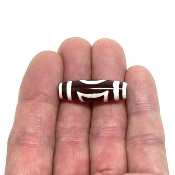 天然石 チベット天珠 天地天珠 ブラウン系（1個）【おまかせ品】の画像