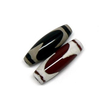天然石 チベット天珠  虎牙天珠（1個）【おまかせ品】の画像