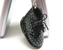 ミニ靴 ストラップ  キーホルダー   ブラックギャラクシー(S)B 画像
