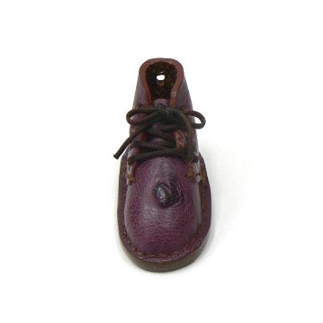 ミニ靴 ストラップ  キーホルダー   ダークブラウンオーストリッチ(M) 画像