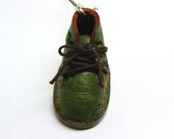 ミニ靴 ストラップ  キーホルダー   モスグリーンオーストリッチ(S) 画像