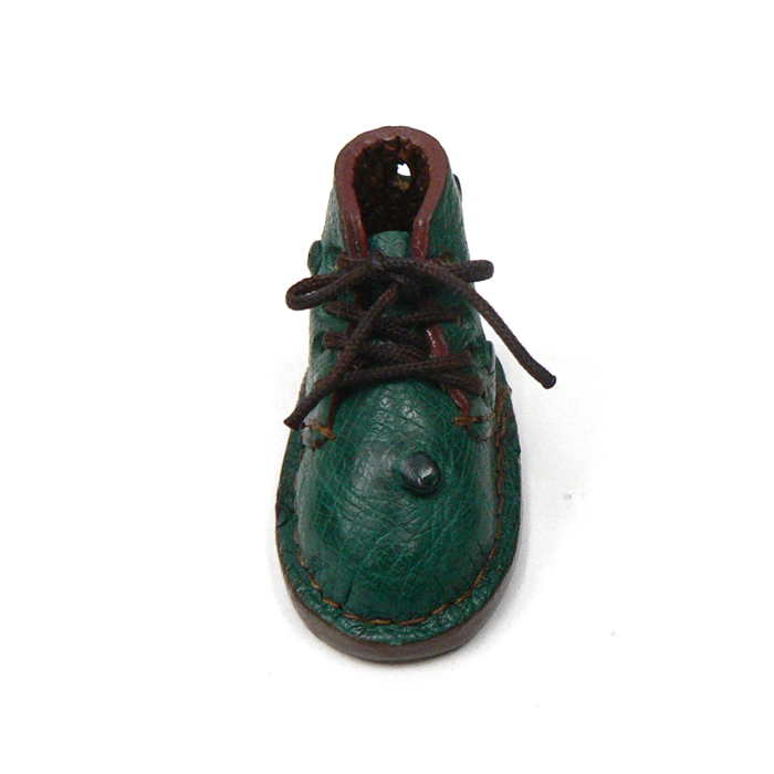 ミニ靴 ストラップ  キーホルダー   グリーンオーストリッチ(M) の画像