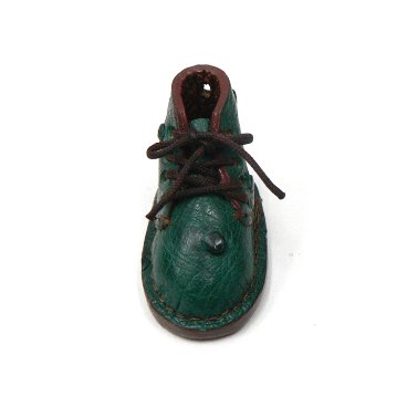 ミニ靴 ストラップ  キーホルダー   グリーンオーストリッチ(M) の画像