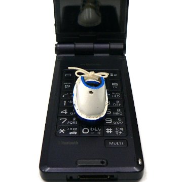 ミニ靴 ストラップ  キーホルダー   パステルノート ブルー(M) の画像