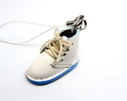 ミニ靴 ストラップ  キーホルダー   パステルノート ブルー(M) 画像
