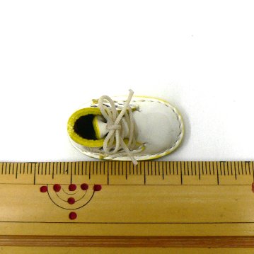 ミニ靴 ストラップ  キーホルダー   パステルノート ・イエロー(S) の画像