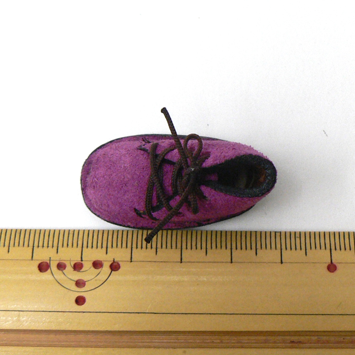 ミニ靴 ストラップ  キーホルダー   ピンク・スエード(M) 画像