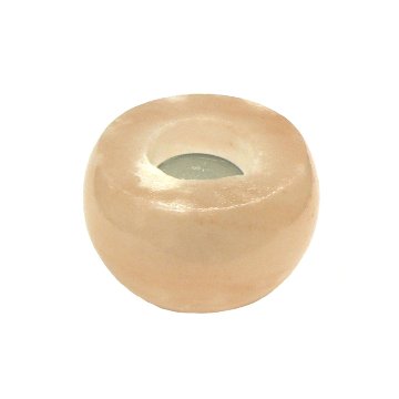 【おまかせ品】ヒマラヤ岩塩  ピンクソルト  アップル型キャンドルホルダー（洗浄済）02Sの画像