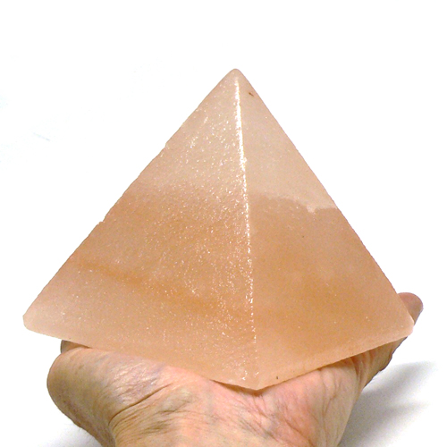 洗浄･浄化済【おまかせ品】ヒマラヤ岩塩 ピンクソルトのピラミッド(L) 画像
