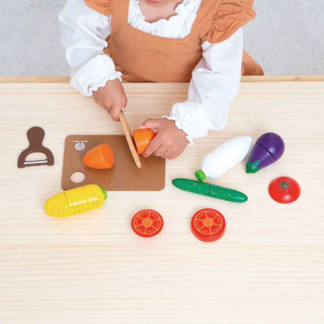 はじめてのおままごと サラダセット(木箱入) 出産祝い 1歳誕生日 知育玩具 おもちゃの画像