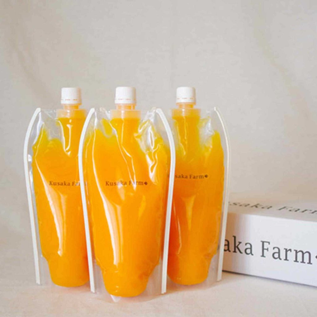 農園直送 手摘みうんしゅうみかん 100%ジュース 500ml パウチ 3本入りの画像