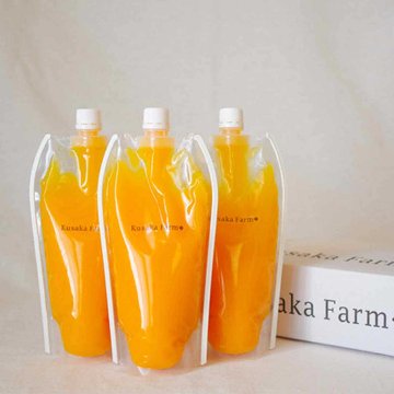 農園直送 手摘みうんしゅうみかん 100%ジュース 500ml パウチ 3本入りの画像