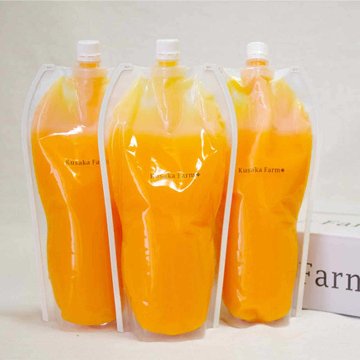 農園直送 手摘みうんしゅうみかん 100％ジュース 1000ml パウチ 3本入りの画像