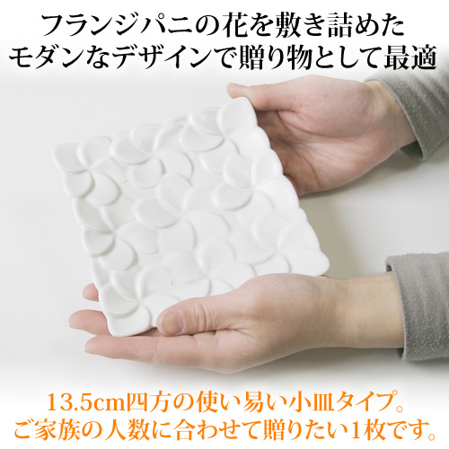 ジェンガラ陶器 スクエアフランジパニプレート（13.5cm）の画像