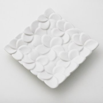 ジェンガラ陶器 スクエアフランジパニプレート（13.5cm）の画像