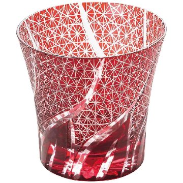 手づくり切子 タンブラー ルビーレッドの画像