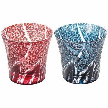 手づくり切子 タンブラー 2客セットの画像