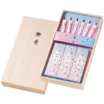 桜華の雅 線香・ローソクセット カメヤマの画像