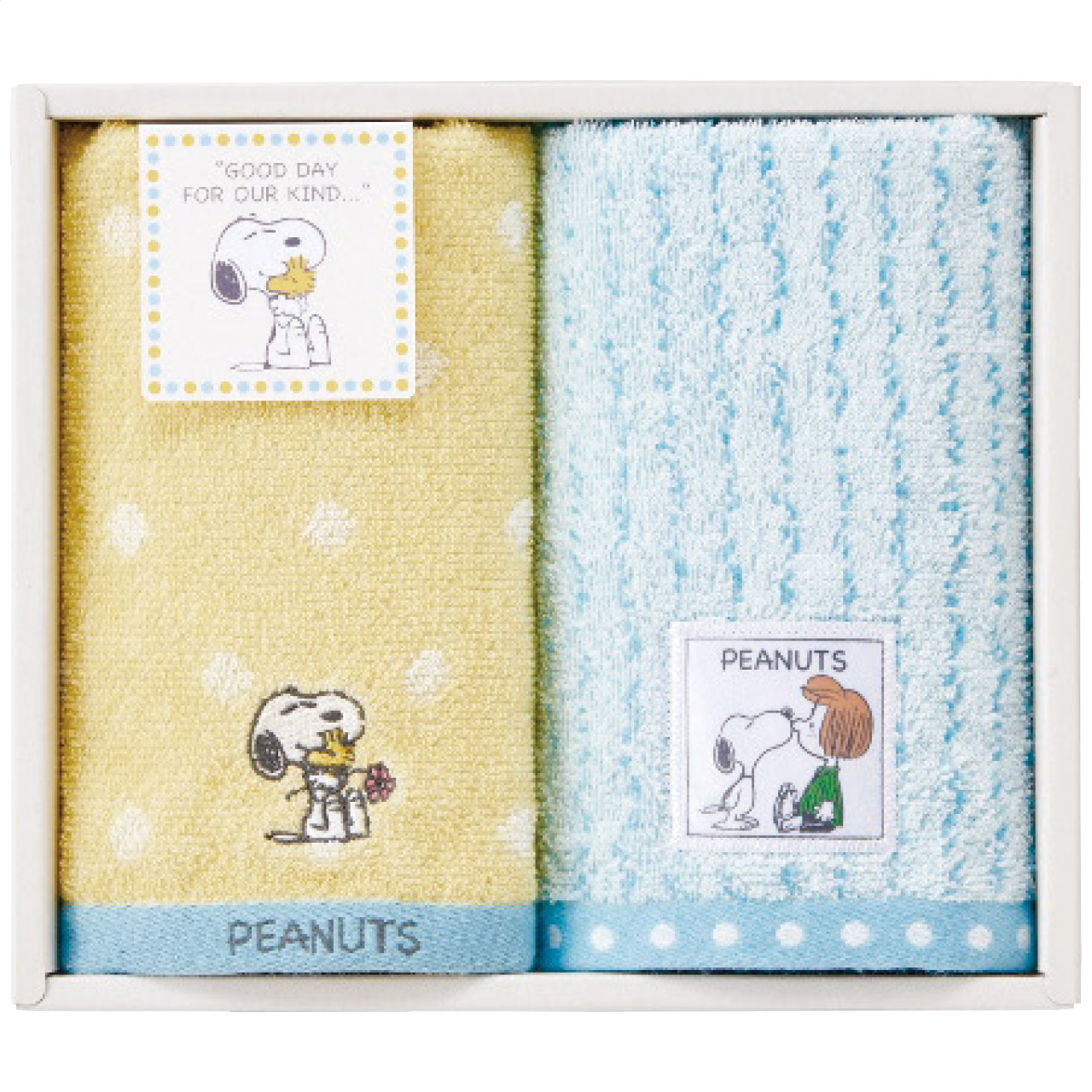 PEANUTS ウォッシュタオル 2枚セット スヌーピーの画像