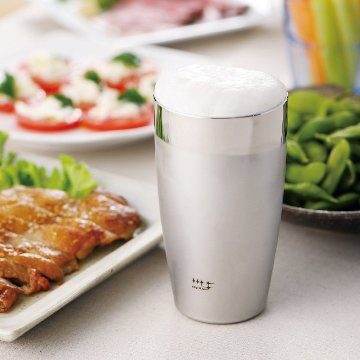 ステンレス ビアタンブラー 400ml 磨き屋シンジケートの画像