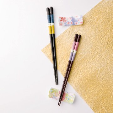 百福桐箱 箸置付 夫婦箸 有馬 一双の画像