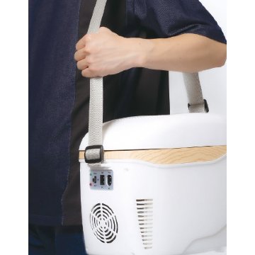 コンパクト冷温庫 ひえぽか ホワイト ポータブル 冷蔵庫 保温バッグの画像