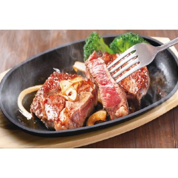 鉄鋳物 小判ステーキプレート 2枚セット 電磁調理器対応の画像