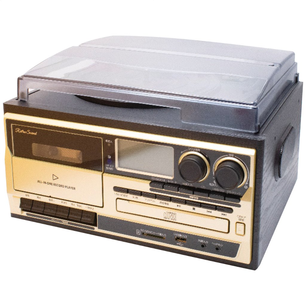 オールインワン レコードプレーヤー レトロサウンドの画像