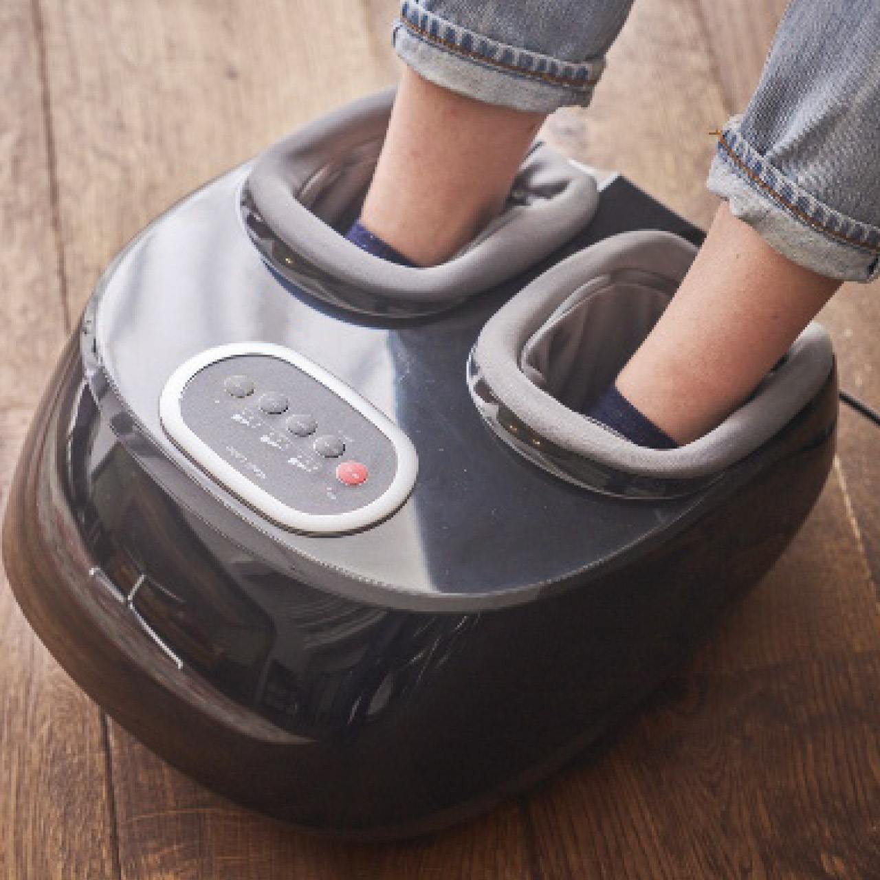 多機能 コンパクト フットマッサージャー ヒーター付き メディラボの画像