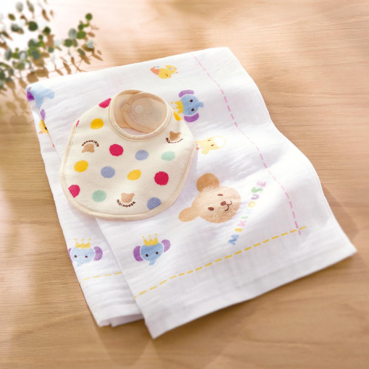 スタイ・バスタオルセット ミキハウスベビーの画像