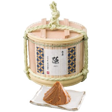 出産内祝 専用 名入れ 三年蔵 白味噌500g 七宝つなぎ 石井味噌の画像