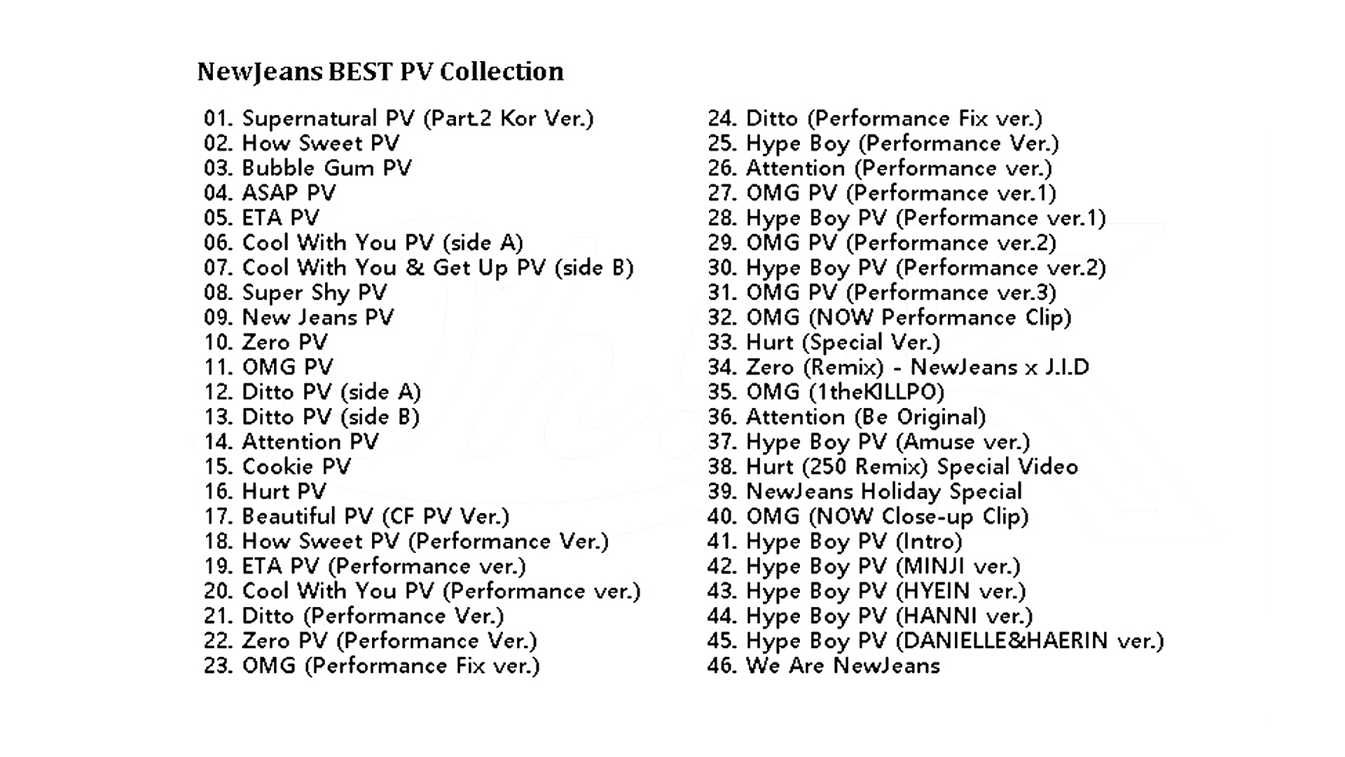 NewJeans BEST PV COLLECTION / ニュージーンズ NewJeans dvd [K-POP DVD]の画像