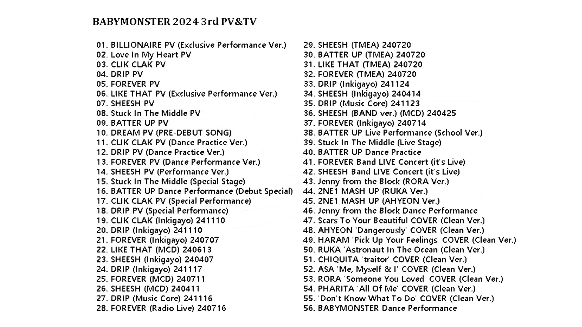 BABYMONSTER PV & TV COLLECTION (DRIP) / ベイビーモンスター BABY MONSTER DVD [K-POP DVD]の画像