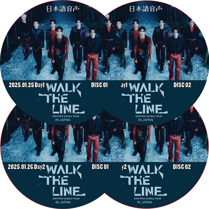 ENHYPEN WORLD TOUR 'WALK THE LINE' IN JAPAN Day1-2 (25.01.25-25.01.26 #4枚セット) 日本語音声 / ENHYPEN DVDの画像