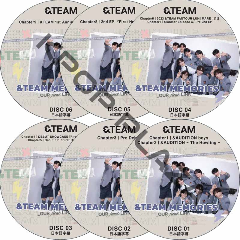 &TEAM MEMORIES OUR FIRST LINK (6枚セット) 日本語字幕 / エンチーム &TEAM DVD [K-POP DVD]の画像