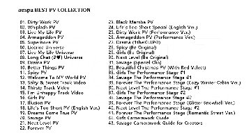 aespa BEST PV COLLECTION (Dirty Work) / エスパ aespa DVD [K-POP DVD]の画像