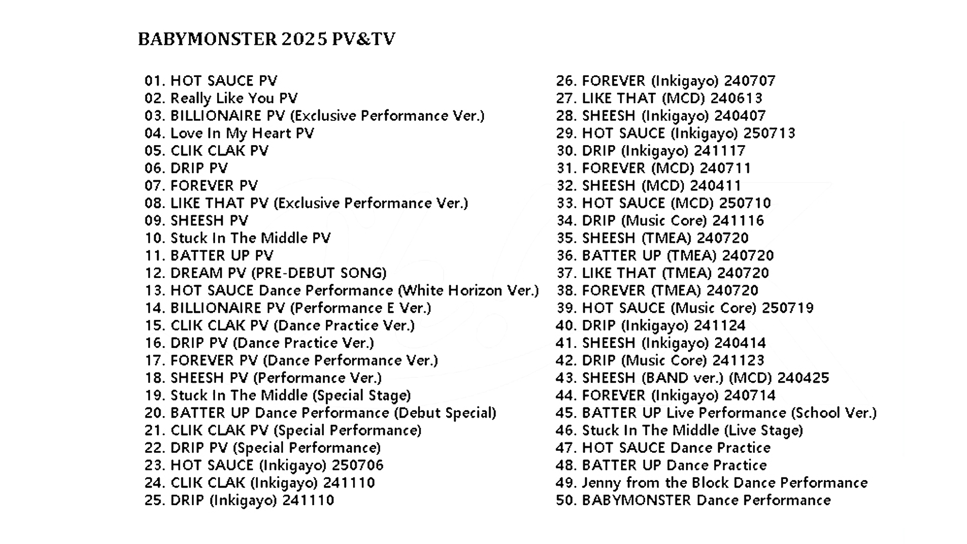 BABYMONSTER PV & TV COLLECTION (HOT SAUCE) / ベイビーモンスター BABY MONSTER DVD [K-POP DVD]の画像